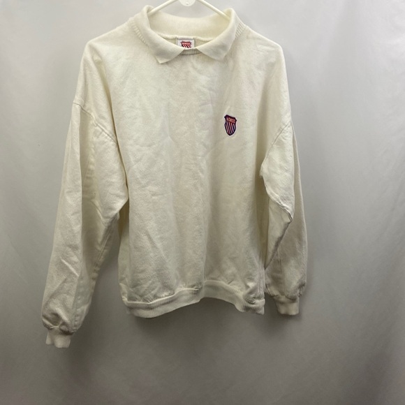 Vintage K-Swiss Mens White Size M Sweatshirt - Picture 1 of 8